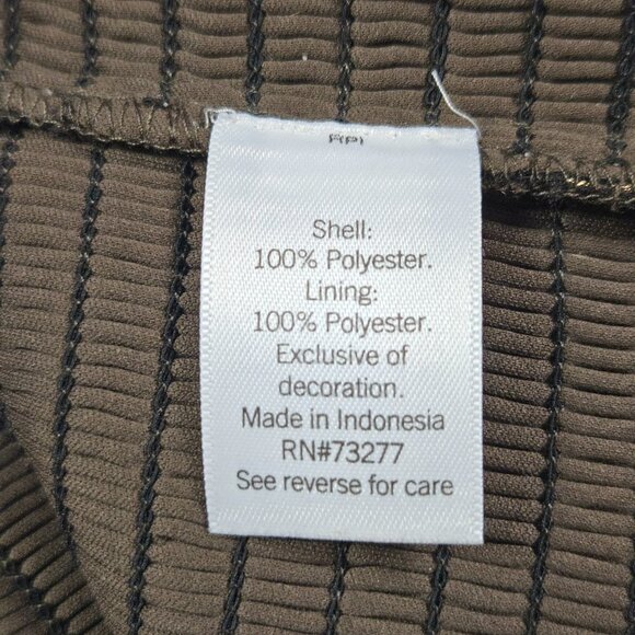 Nine West Womens‎ XS Metallic Black Ruffle Top Smocked Waist Y2K Disco Night Out - Picture 8 of 10